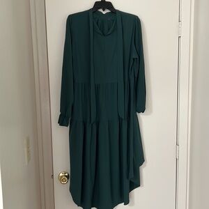 shein emerald green dress